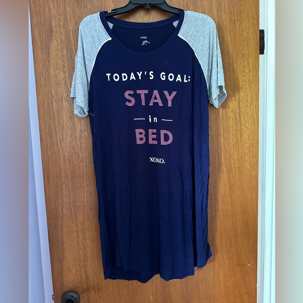 Large Nightgown “todays goal: stay in bed”